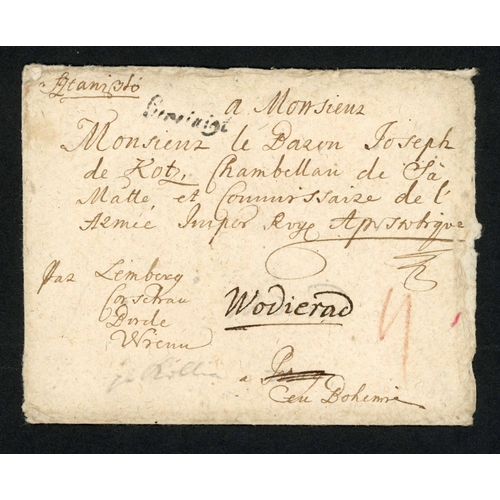 52 - VIENNA 18th/EARLY 19th CENTURY MAIL; Range with c1798 E to Prague ex Stanislo with script-type 