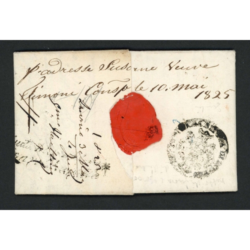 53 - SEMLIN EARLY 19th CENTURY MAIL; Range with 1811 EL to Semlin with impressed 