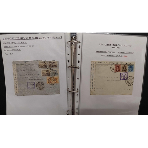 536 - CIVIL CENSORSHIP MAIL, 1939-1978: Two large binders with anthe attractive collection of censored mai... 