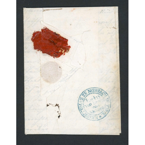 67 - HOCHEBEN WAX SEALED MAIL; Pair with Oct. 1831/Feb. 1832 EL's to Niederdorf ex Trieste and with Coat ... 