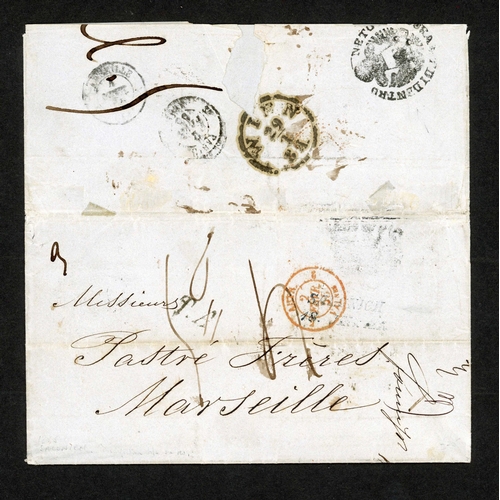 86 - SEMLIN LATER 19th CENTURY MARKS; Range inc. 1855 EL to Marseilles with 