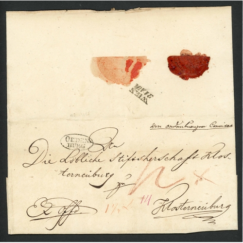 87 - AUSTRIA 19th CENTURY MAIL GROUP; Mixture inc. 1831 EL to Bolzano ex Vienna rastel-punched and with o... 