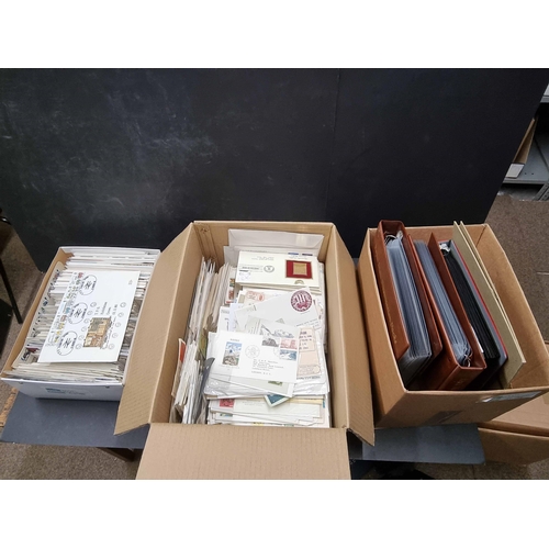 1 - GB & WORLDWIDE FDC QUANTITY:Carton and a small box of GB covers and a large box of foreign. A few co... 