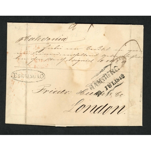 109 - 18th/19th CENTURY PRE-STAMP MAIL; Range with 1771 EL to Edinburgh ex Hamburg rated '6/-' contents re... 