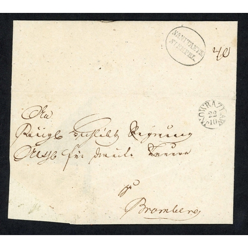 148 - MAIL FROM PRUSSIA; Trio with Sep./Oct. 1831 E/EL's to  Schwetz, Bromberg or Bordeaux each with oval ... 