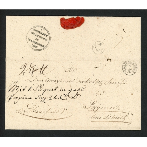 159 - MARIENWERDER MARKS; Pair with 7 Oct. 1831 El to Schwetz ex Marienwerder with double-ring 