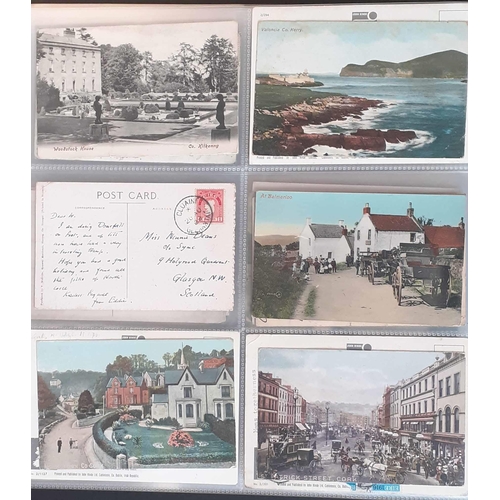 336 - IRELAND MISCELLANY:  A large album and shoe-box containing a quantity of used and unused cards. The ... 