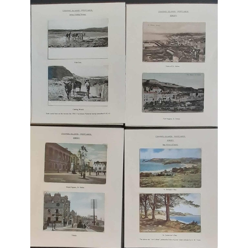 338 - CHANNEL ISLANDS: A neatly-displayed collection of cards 1905-1950s documenting many aspects of life ... 