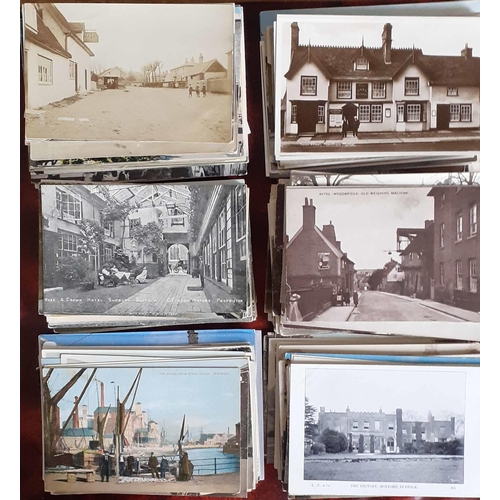 340 - ** SUFFOLK: Mixture of B&W, colour and RP images,  mostly 1900s-1950s (majority pre-1930) unused PPC... 