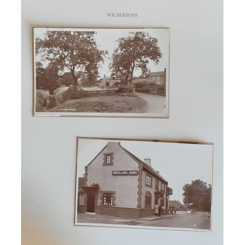 341 - YORKSHIRE: A small box containing a collection of fine mint and used cards, 1900s - 1960s mounted on... 