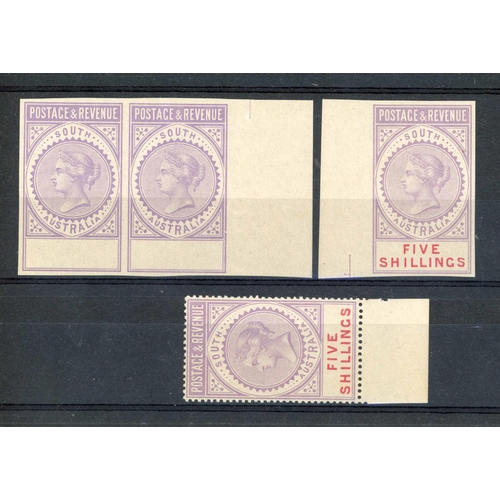 367 - DLR HIGH VALUE PROOFS; 1886 'POSTAGE & REVENUE' marginal imperf pair without value tablet and margin... 