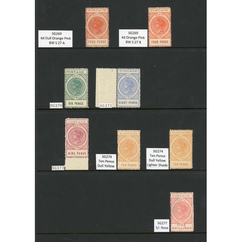 370 - 1902/04 'THIN' POSTAGE ISSUES; Mint unmounted range with Perf 11½-12½ 3d (5 inc. a block of four - b... 