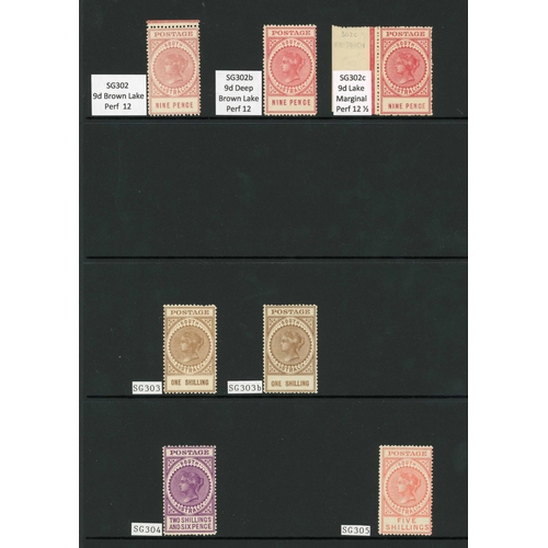 372 - 1906/12 'THICK' POSTAGE; Mint unmounted range on Crown/A paper inc. 3d (8 - shades and inc. 2 x pair... 