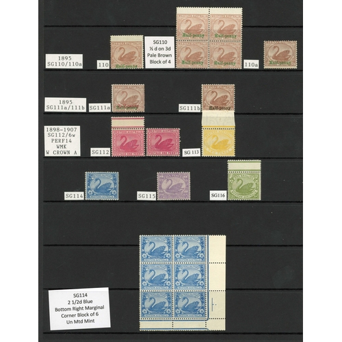 418 - DLR MINT UNMOUNTED GROUP; Range with 1886/93 ½d (3 - inc. a pair), 1d (3 - inc. a marginal pair), 2d... 