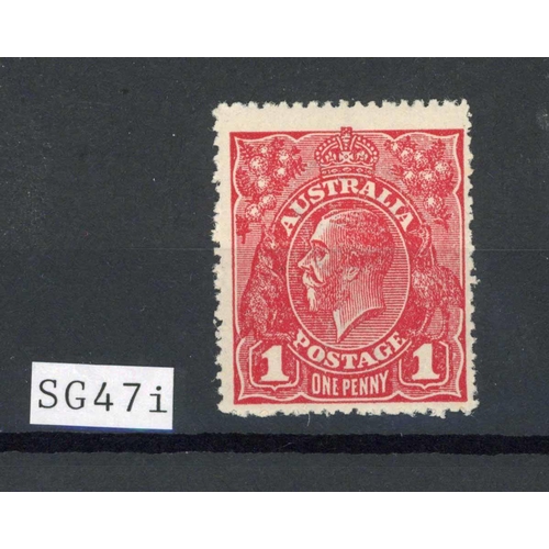 431 - 1916 1d KGV ROUGH PAPER; Die II Rose-red, unmounted mint, centred low, few rough perfs. Scarce. BW $... 