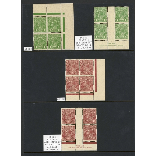 439 - LATER KGV SIDEFACES; Range with 1930 2d on 1½d (6 inc.a corner block of four and a single punctured ... 