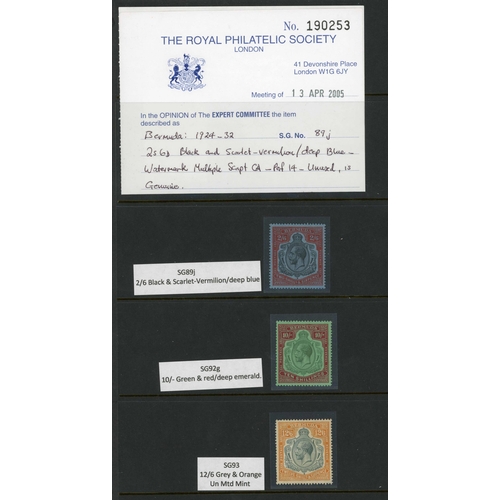 471 - 1924/32 KGV KEYPLATES; Mint unmounted (or mounted in selvedge only) range inc. 2/- purple & bright b... 