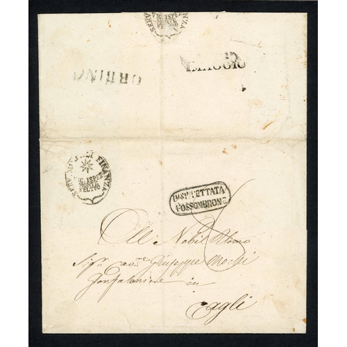 199 - ESINO REGION MAIL; Range with 1836 EL to Corinaldo with s/l 