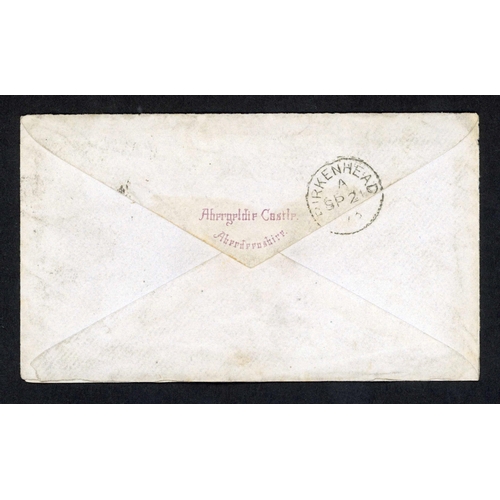 344 - 1873 ABERGELDIE CASTLE ENV. & LETTER: Env. franked 1d red (pl. 165, SG143) tied by v. fine 