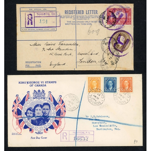 490 - 1915-42 RANGE OF AIRMAILS, FDCs & OTHER COVERS: Attractive group of KGV/KGVI franked covers inc. 191... 