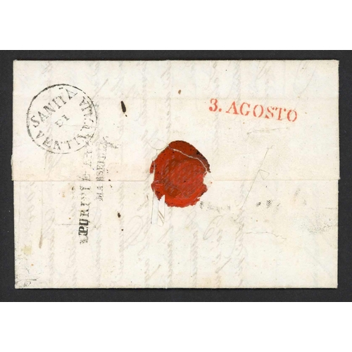 99 - FRENCH TUNISIA - MARSEILLE SANITATION CACHETS, ETC.: 1832-67 range of covers ex Tunis inc. 1835 EL t... 