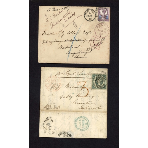 123 - NEW SOUTH WALES: 1838-1930 range inc. 1856 EL ex Sydney to G.B. with contents regarding H.M.S. Juno ... 