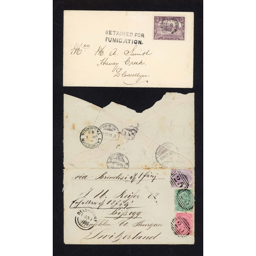 124 - AUSTRALIAN STATES, NEW ZEALAND & PACIFIC ISLANDS: 1883-1910 range inc. 1883 opened-out franked env. ... 