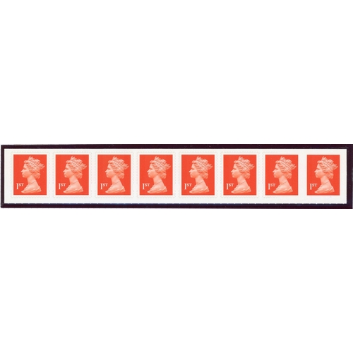 1440 - DECIMAL MACHIN NVI ERROR GROUP: Includes strip of 8 x NVI 1st class bright orange-red, the first 6 s... 