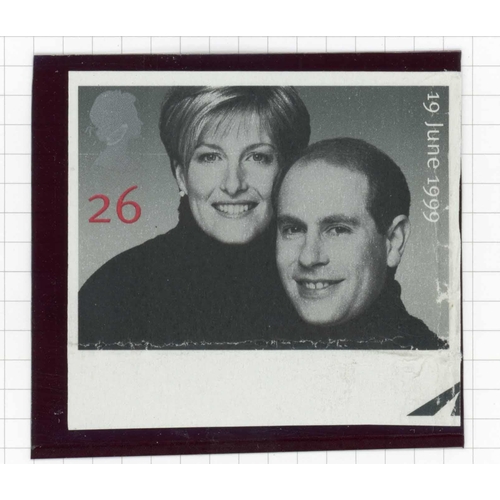 1458 - 1999 (JUN) ROYAL WEDDING IMPERF: Unmounted mint marginal imperforate example of the 26p value from t... 