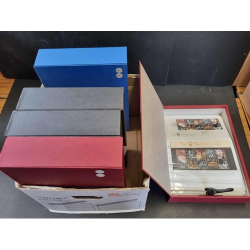 1490 - DECIMAL PRESENTATION PACKS & FDCs: Five box files with a collection of packs and the accompanying FD... 