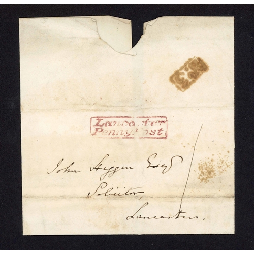 1847 - DALTON IN FURNESS TO LEYLAND INC. PPC 1823-2008 Town and village postmarks collection on cover & PPC... 