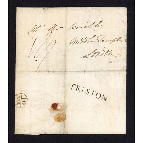 1855 - PRESTON EARLY CANCELLATIONS 1751-1812 Small group inc. 1751 & 1753 EL to London with fine PRES/TON (... 