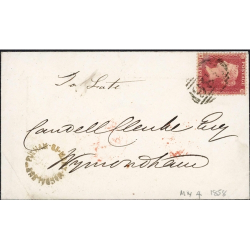 1869 - DISS 18th/20th CENTURY MAIL; Range on annotated leaves inc. 1791/93 EL's to London or Wymondham with... 