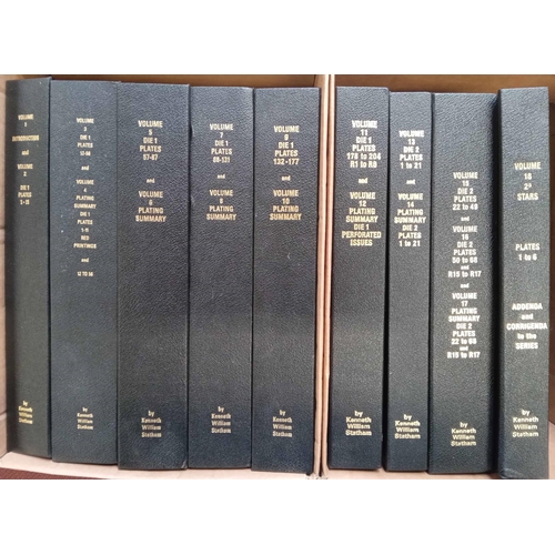 193 - THE ESSENTIAL GUIDE TO THE G.B. LINE-ENGRAVED 1d & 2d STARS, 1840-64 vols. 1-18 complete by Statham.... 