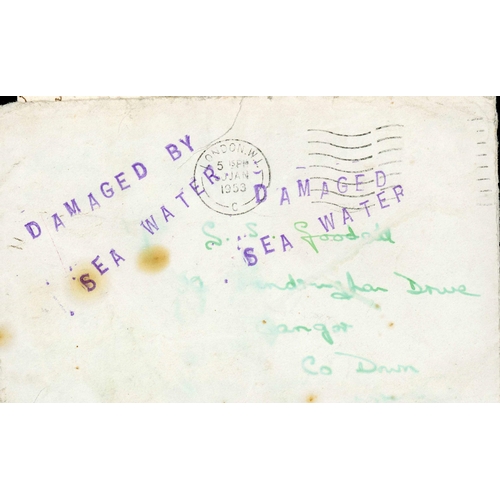 2086 - 'PRINCESS VICTORIA' IRISH SEA WRECK COVER WITH BELFAST 