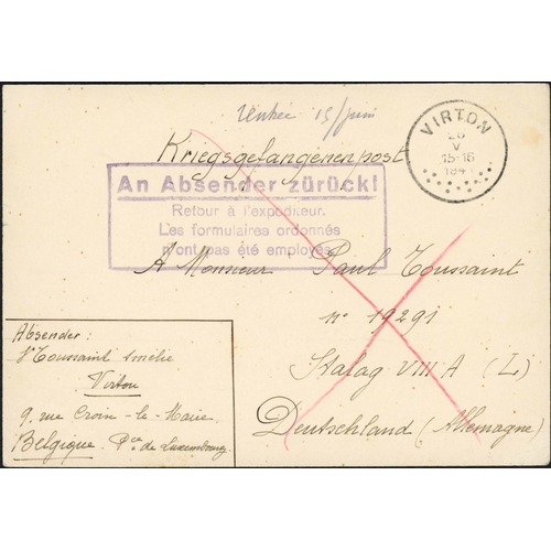 221 - ** BELGIUM/NETHERLANDS; Trio with 1940 express censored airmail philatelically franked env. to Yokoh... 