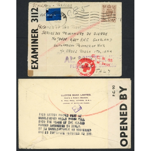 260 - ** GB FAILED MAIL TO POW IN EUROPE; Group with 1940 unfranked censored env. to a POW in Germany ex E... 