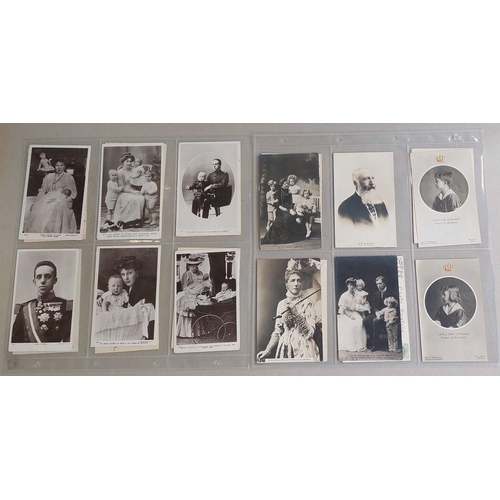 376 - EUROPEAN ROYALTY: A collection of mainly real photo PPCs showing various members of European Royal f... 