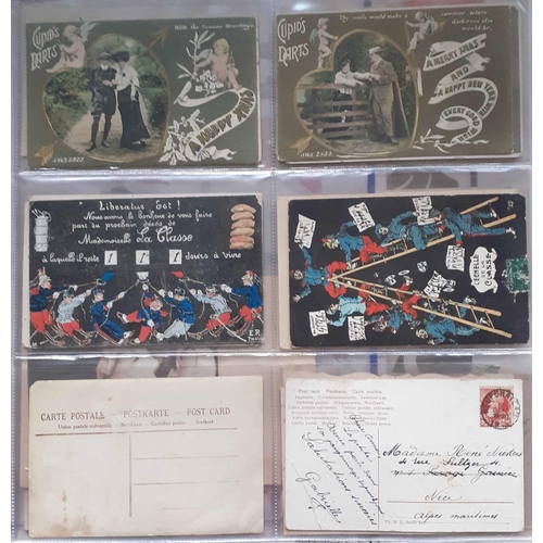 381 - EUROPE, MAINLY FRANCE/BELGIUM - ART, CHILDREN ETC: Two very large well-filled 6-up albums containing... 