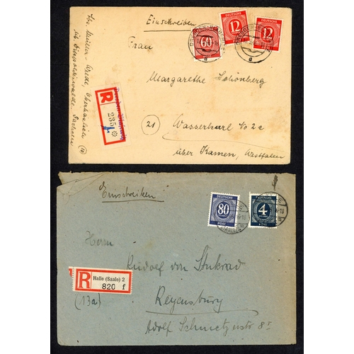 675 - 1945-47 COVER COLLECTION PLUS SOME WWII: Binder housing a collection of early post WWII covers, many... 