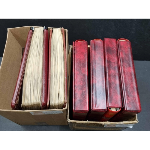 9 - WORLDWIDE, A-Z COLLECTION & GB 1841-1999 COLLECTION: Carton housing two large, heavy ledgers with an... 