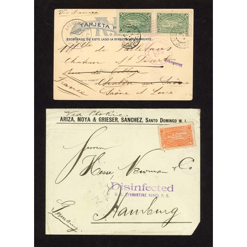 92 - PUERTO RICO, HAITI  & WEST INDIES BALANCE: 1901 env. ex Dominica to Germany via Puerto Rico & USA wi... 