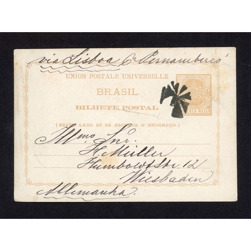 94 - BRAZIL, ARGENTINA & BALANCE OF SOUTH AMERICA: 1824-early 1900s collection inc.  1885 postal statione... 