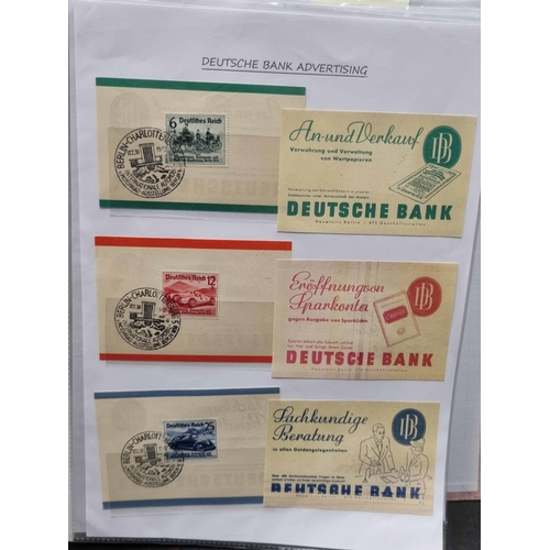 209 - EARLY ADVERTISING COVERS - USA, GB & COMMONWEALTH, EUROPE: Binder with 1899-1954 range of covers wit... 