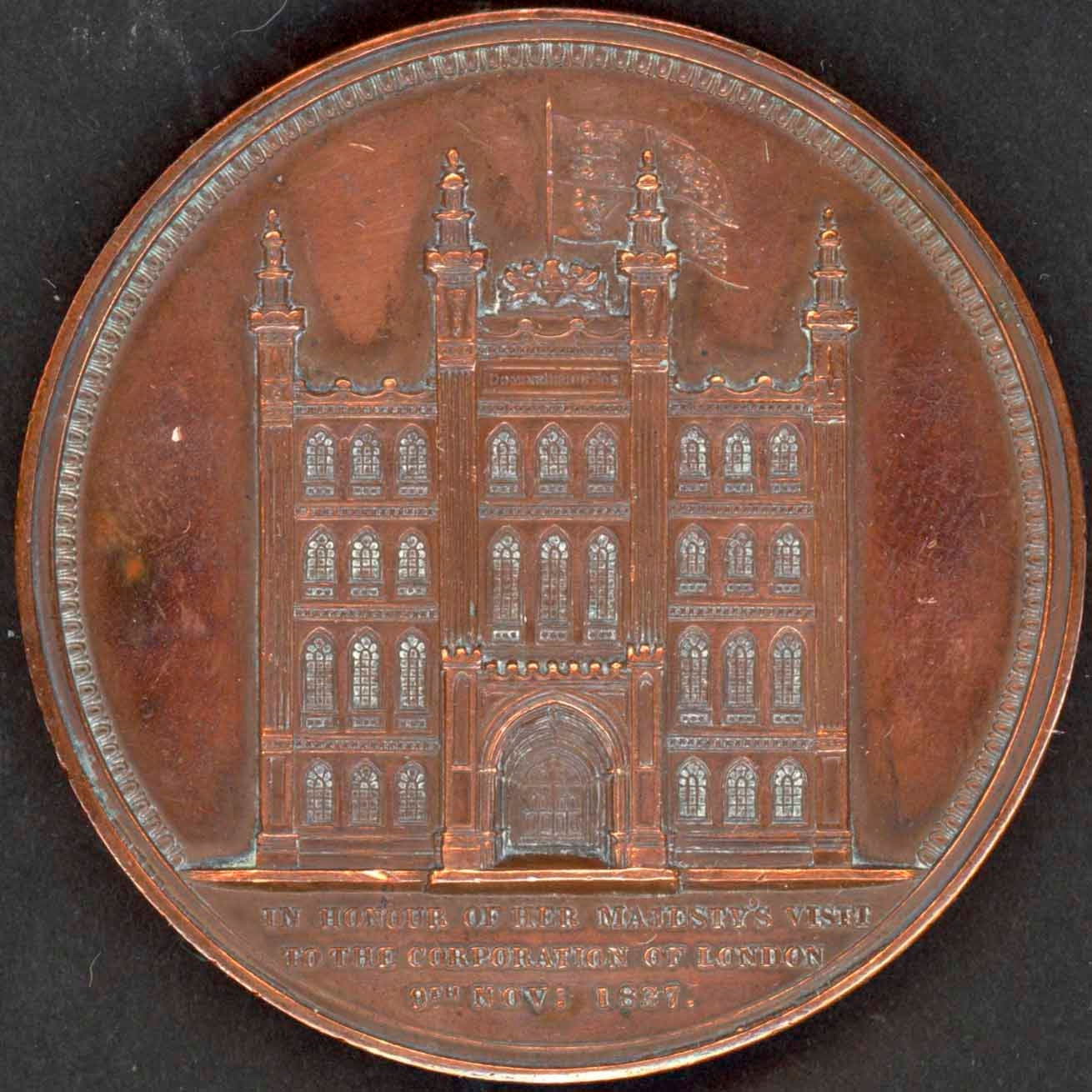 RARE WYON MEDALLION IN BRONZE: commemorating Queen Victoria's visit to ...