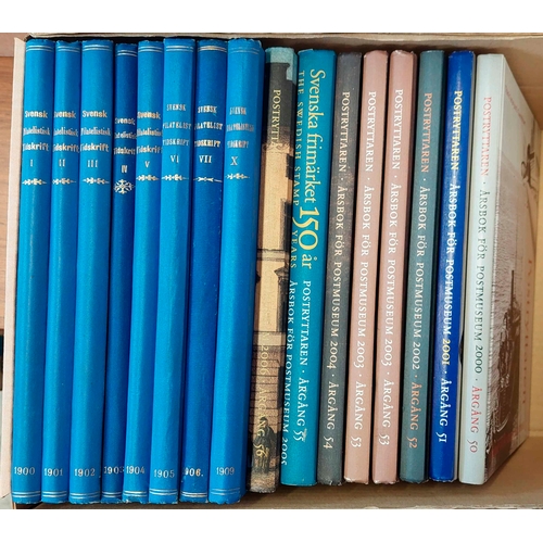 1038 - SVENSK FILATELISTISK TIDSKRIFT: vols. 1-7 & vol. 10, all hardbound in attractive cotemporary binding... 