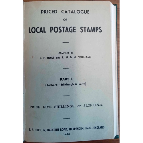 1055 - PRICED CATALOGUE OF LOCAL POSTAGE STAMPS Parts 1-5 + Supplement by Hurt & Williams (1942-48) bound i... 