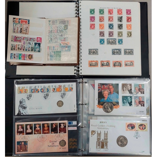 1199 - WORLDWIDE MINT AND USED ASSORTMENT: Miscellaneous selection in boxes, stock books, packets, and on l... 