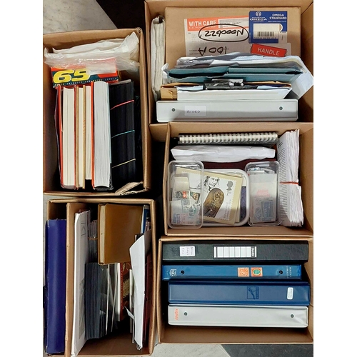 1199 - WORLDWIDE MINT AND USED ASSORTMENT: Miscellaneous selection in boxes, stock books, packets, and on l... 