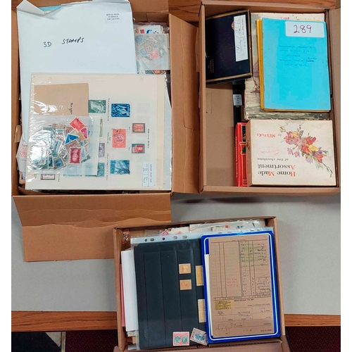 1200 - ALL PERIODS WORLDWIDE ASSORTMENT: Seven flat boxes containing a mixture of stamps in stock cards, al... 